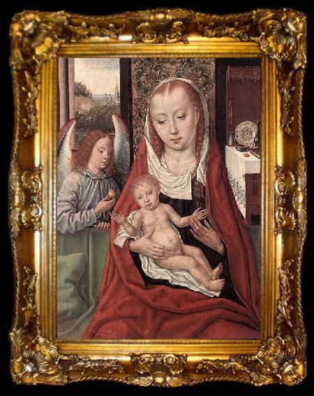framed  Master of the Legend of St. Lucy Virgin and Child with an Angel, ta009-2